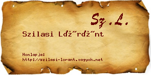 Szilasi Lóránt névjegykártya